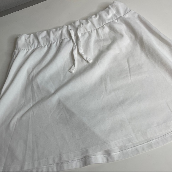 Women's Knit Tennis Mini A-Line Skirt - Wild Fable White Size XL Drawstring - Picture 4 of 11